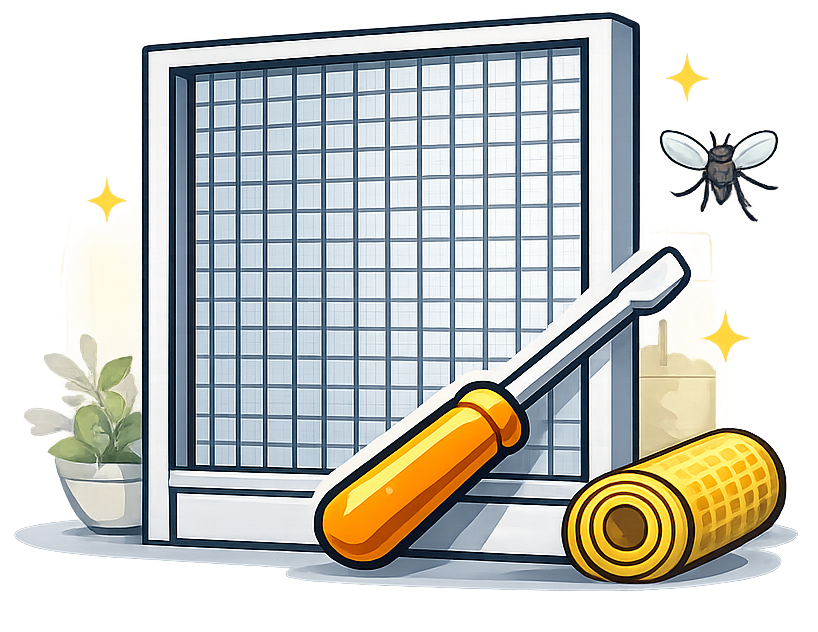 התקנה ותיקון רשתות לחלונות ודלתות - רשתות נגד יתושים בהתאמה אישית